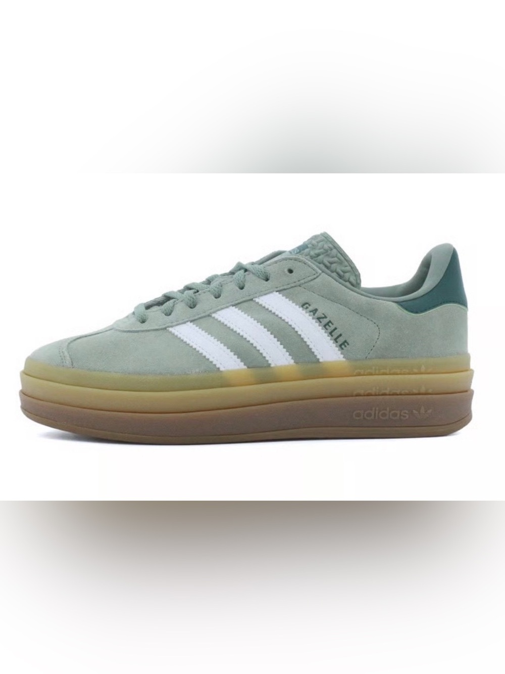 adidas Gazelle Bold “Silver Green Gum” Sneakers Sz 7
